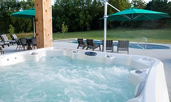 Pool + Portable Hot Tub